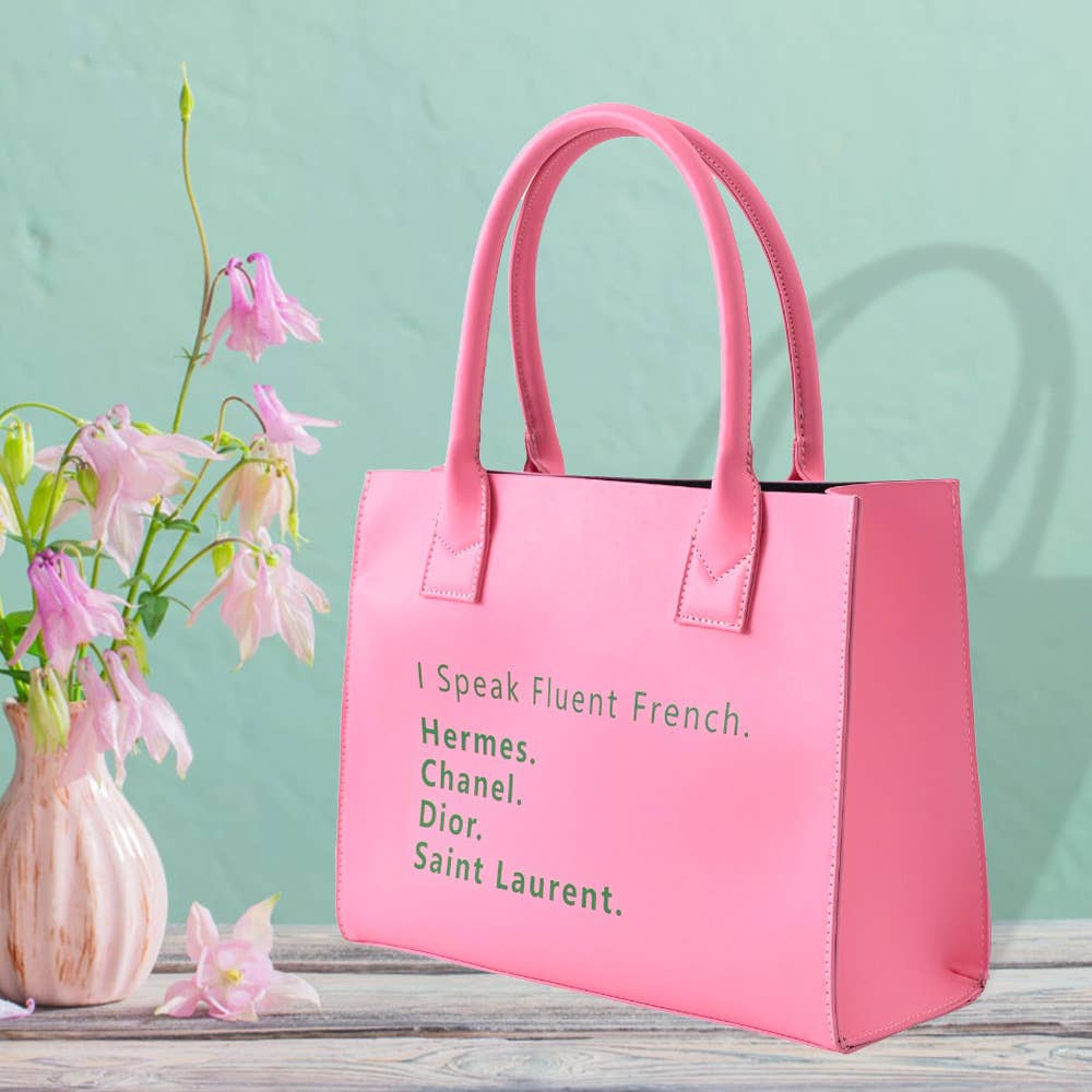 I Speak Fluent French Message Tote Shoulder Bag